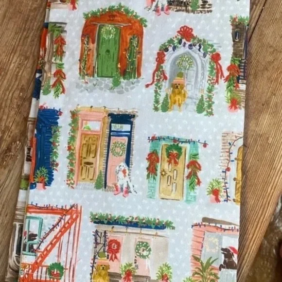 NWT Anthropologie Dogs Around the World Christmas Dish Towel - Picture 3 of 5